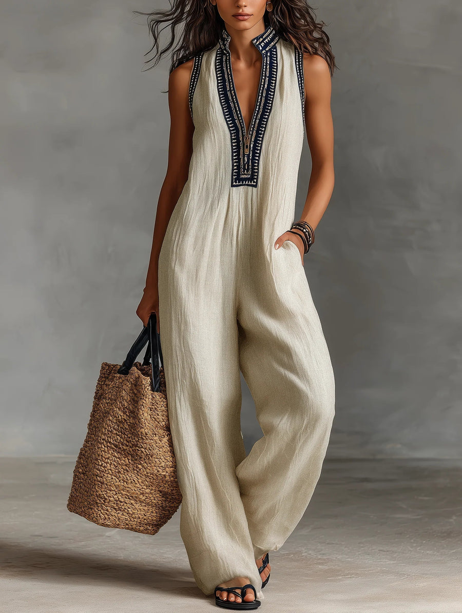Giselle™ Sleeveless Zip-Front Jumpsuit