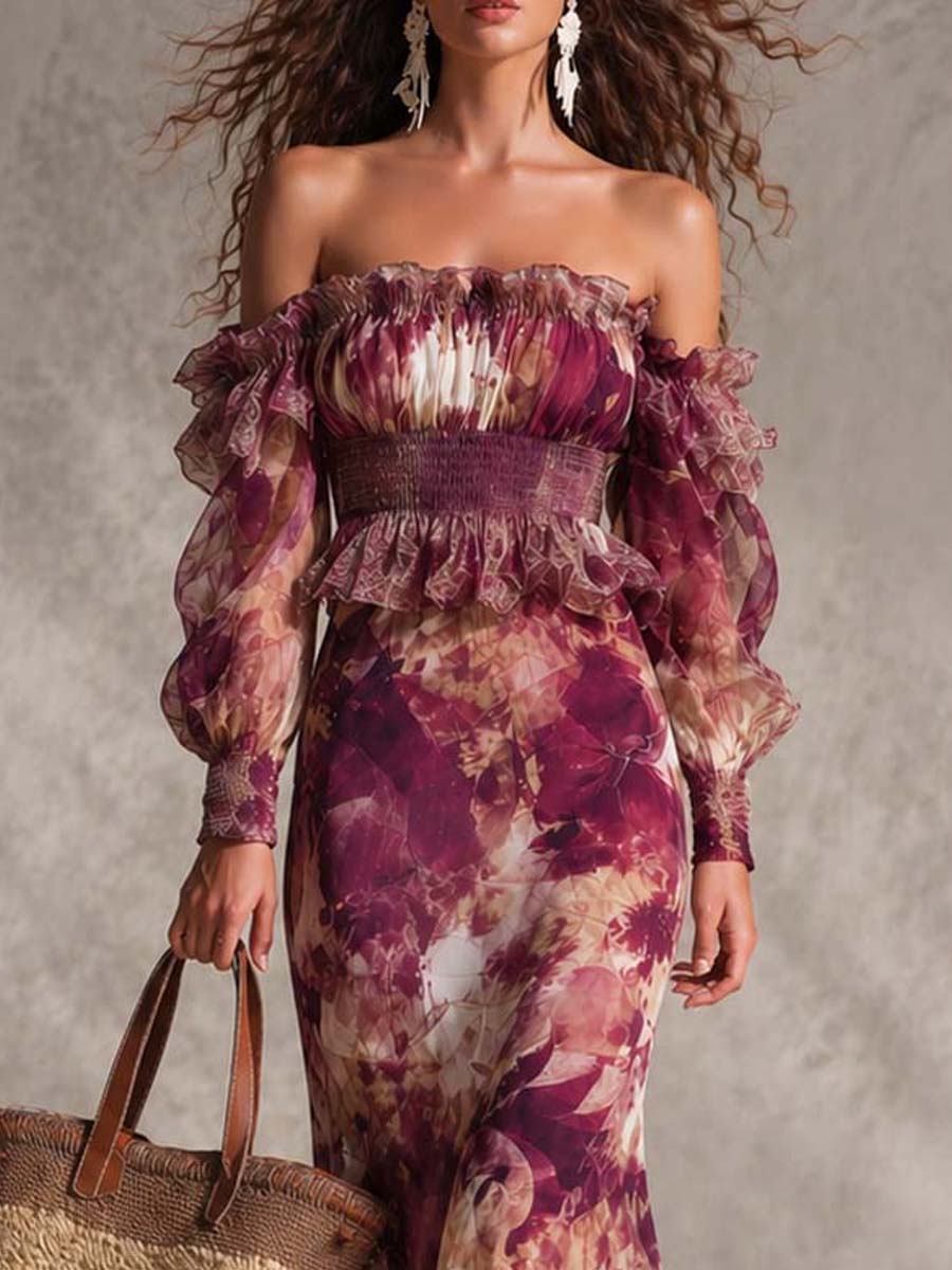 Glorianna™ Floral Off-Shoulder Maxi Dress