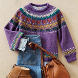 Adelphia™ Purple Vintage Sweater