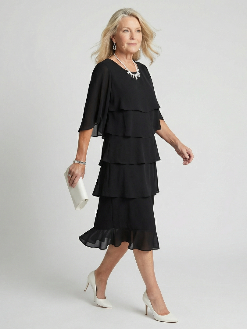 Brent | Layered Tier Midi Dress