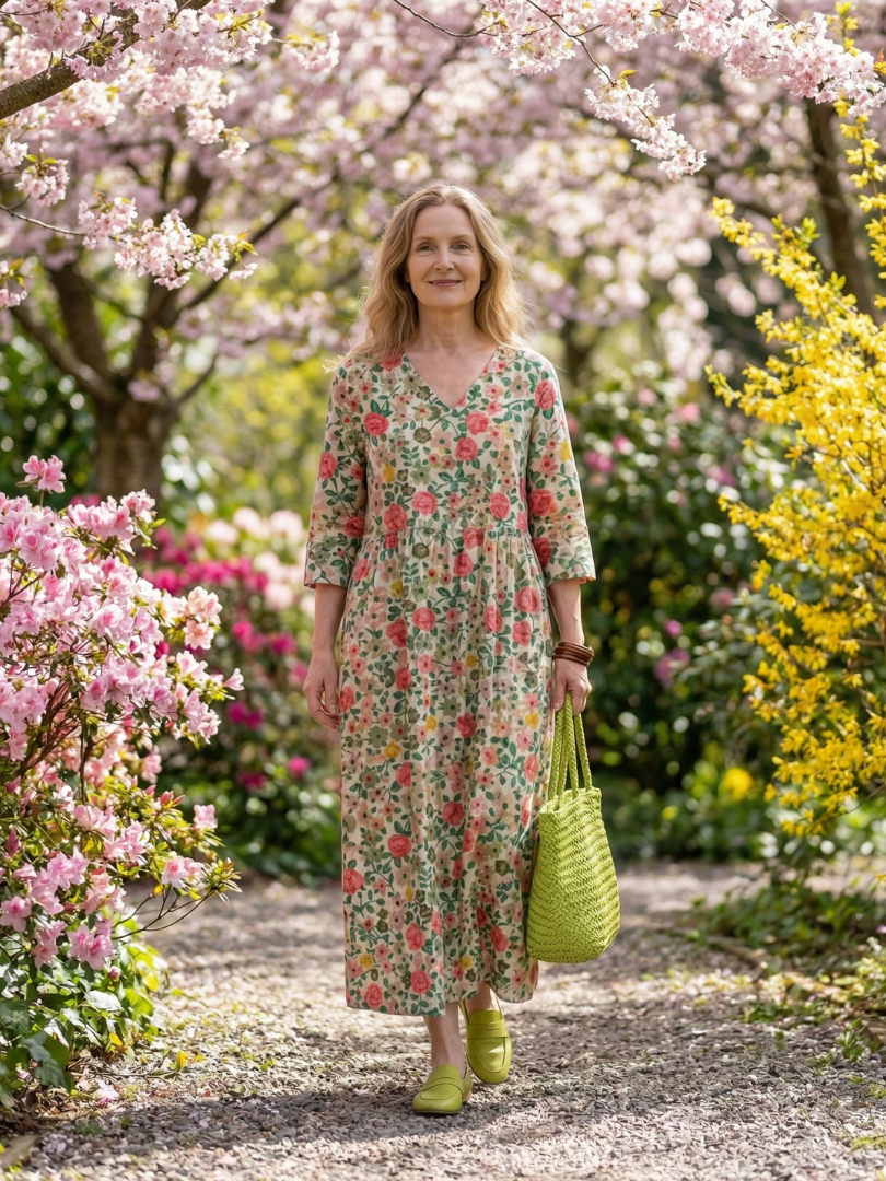 Colin | Scatter Flower Midi Dress