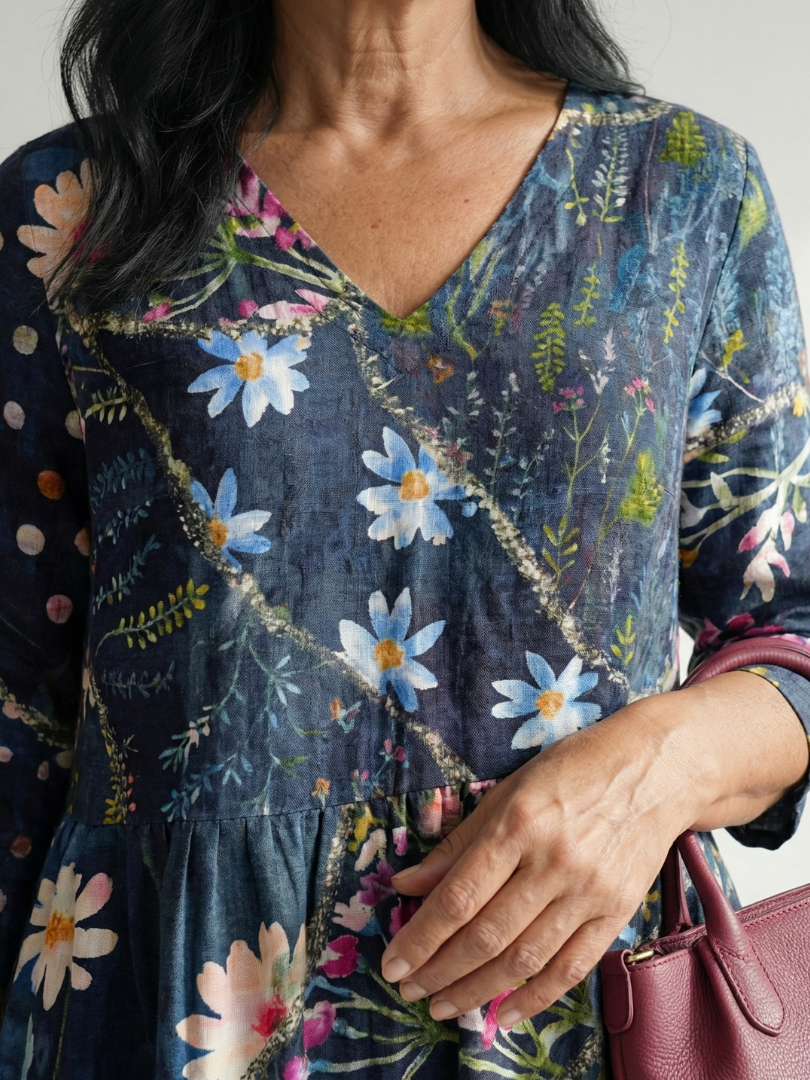 Zane | Easy Gather Floral Midi Dress