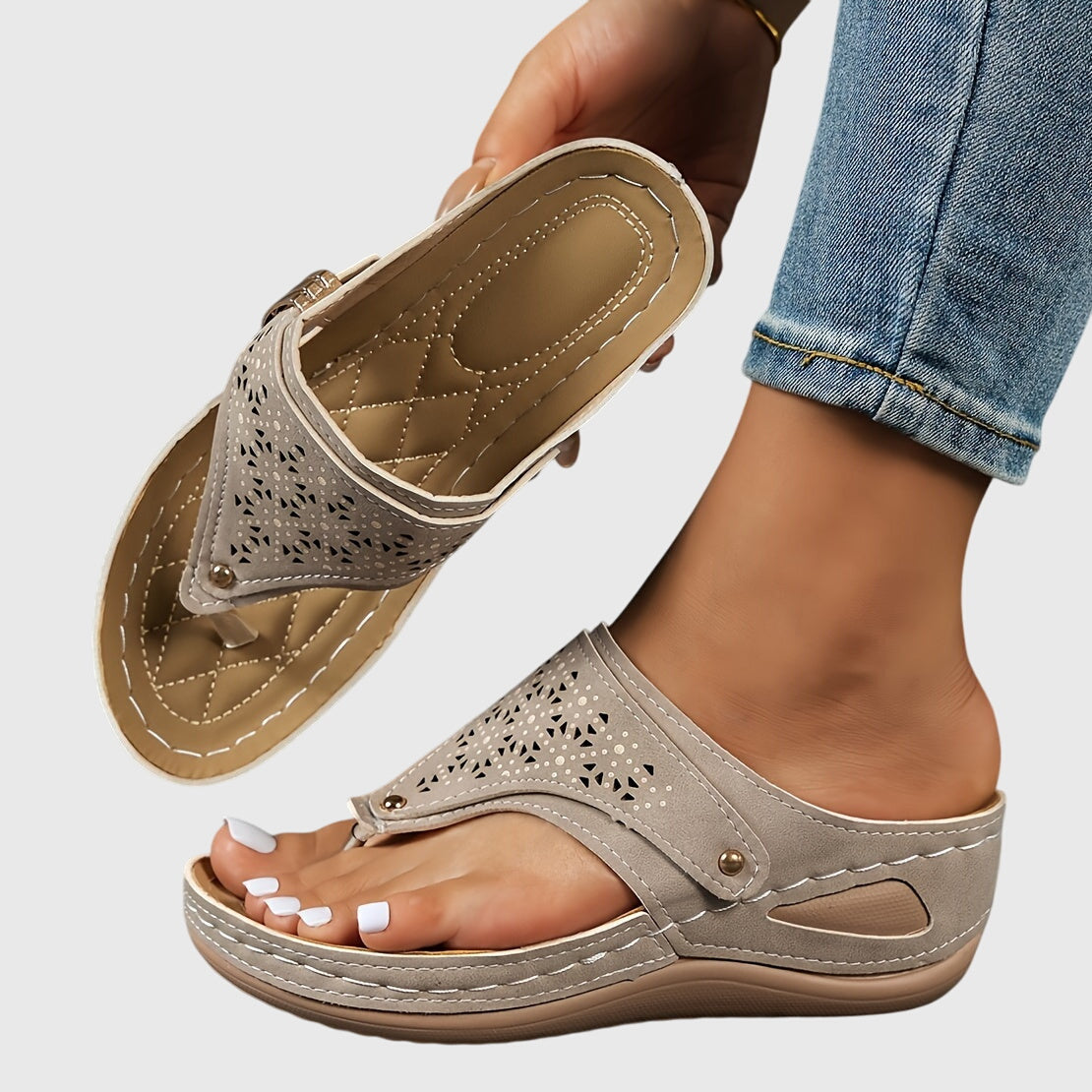 Silvana™ Striped Flip-Flop Sandals