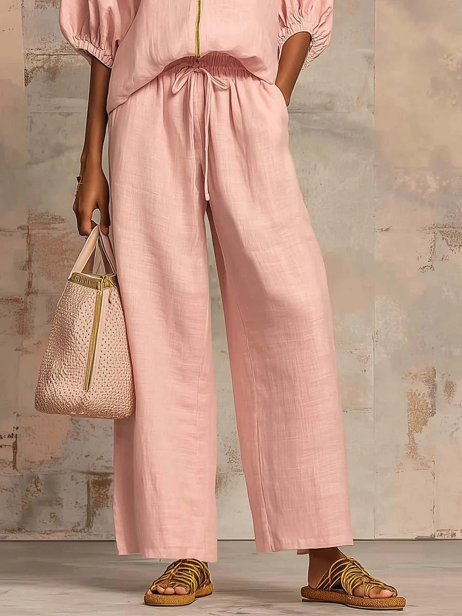 Amélie | Effortless Linen Zip Two-Piece Set